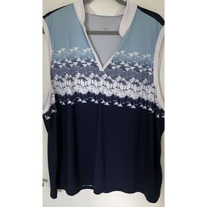 Coral Bay Golf Women’s Martini Glasses Sleeveless Pullover Shirt Size 3X